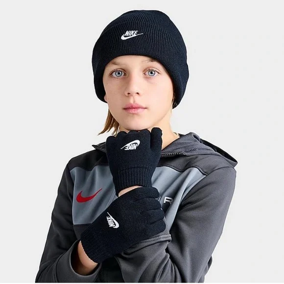🎉HP🎉Nike Black Knit Hat & Gloves Set - Picture 3 of 3